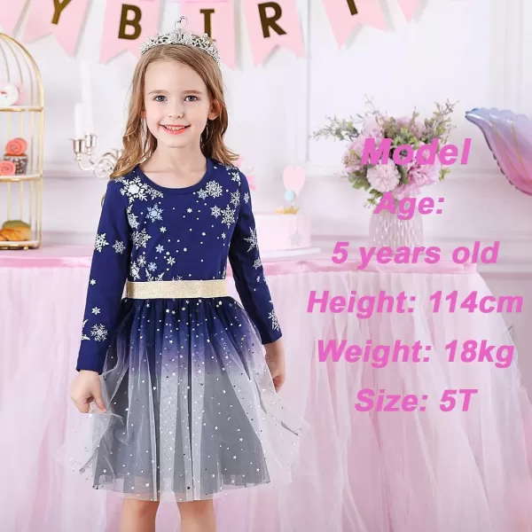 VIKITA Girls Dresses for Winter Long Sleeve Toddler Girls Clothes Party Tulle Dresses for Little Girls212 YearsAlh4586