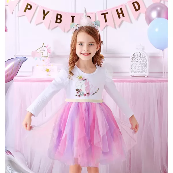 VIKITA Girls Dresses for Winter Long Sleeve Toddler Girls Clothes Party Tulle Dresses for Little Girls212 YearsAlh4785