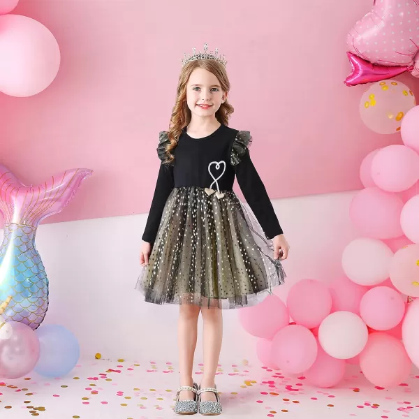 VIKITA Girls Dresses for Winter Long Sleeve Toddler Girls Clothes Party Tulle Dresses for Little Girls212 YearsAlh4866