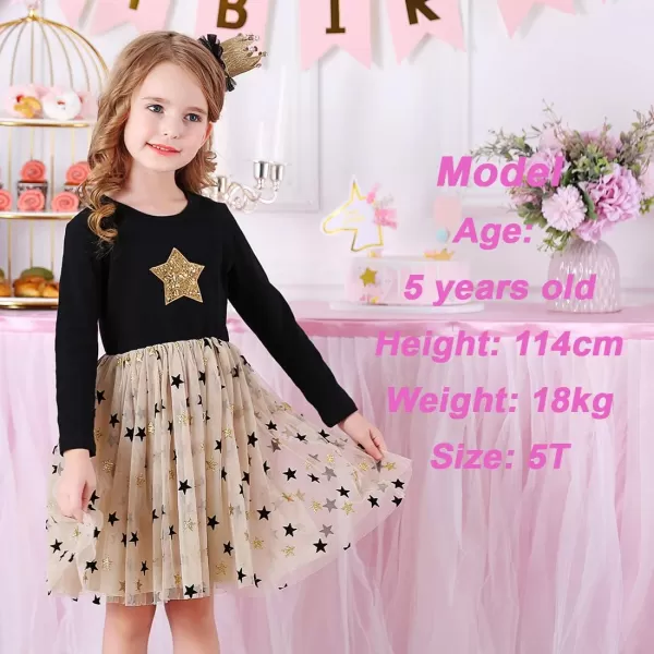 VIKITA Girls Dresses for Winter Long Sleeve Toddler Girls Clothes Party Tulle Dresses for Little Girls212 YearsAlh4880