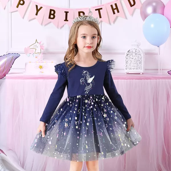 VIKITA Girls Dresses for Winter Long Sleeve Toddler Girls Clothes Party Tulle Dresses for Little Girls212 YearsBlh4792