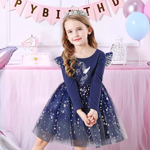 VIKITA Girls Dresses for Winter Long Sleeve Toddler Girls Clothes Party Tulle Dresses for Little Girls212 YearsBlh4792