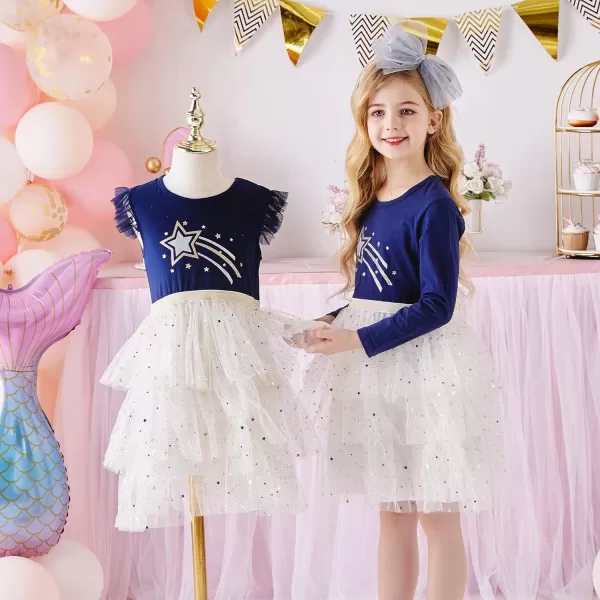 VIKITA Girls Dresses for Winter Long Sleeve Toddler Girls Clothes Party Tulle Dresses for Little Girls212 YearsLh4776