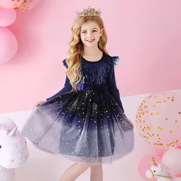 VIKITA Girls Dresses for Winter Long Sleeve Toddler Girls Clothes Party Tulle Dresses for Little Girls212 YearsLh4780