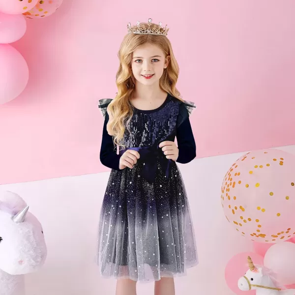 VIKITA Girls Dresses for Winter Long Sleeve Toddler Girls Clothes Party Tulle Dresses for Little Girls212 YearsLh4780