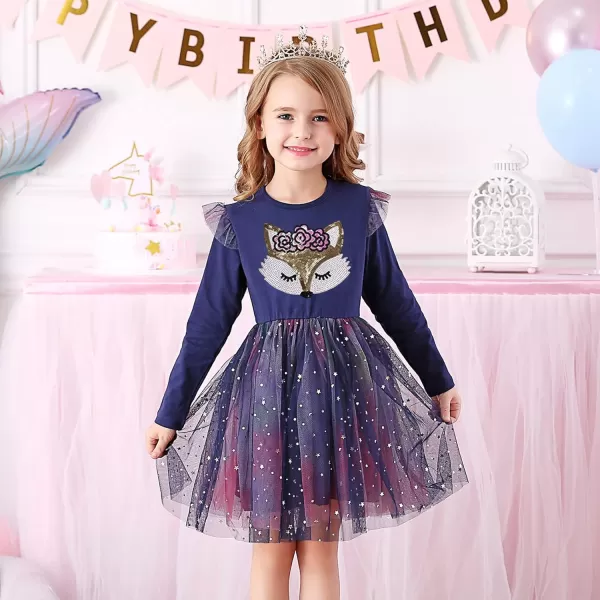 VIKITA Girls Dresses for Winter Long Sleeve Toddler Girls Clothes Party Tulle Dresses for Little Girls212 YearsLh4783