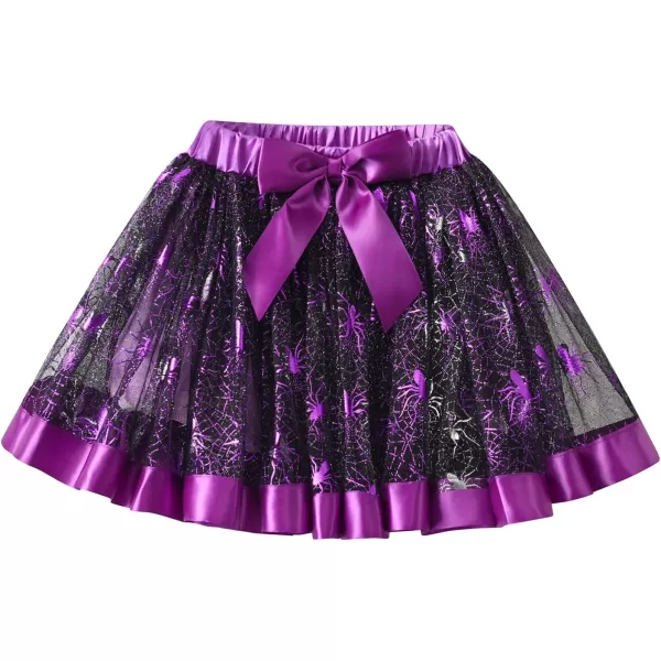 VIKITA Girls Layered Tutu Skirt Party Tulle Skirts Princess Dress Birthday OutfitHalloweenspidersk230