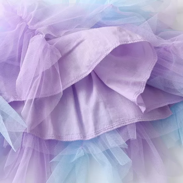 VIKITA Girls Layered Tutu Skirt Party Tulle Skirts Princess Dress Birthday OutfitPurplesk256