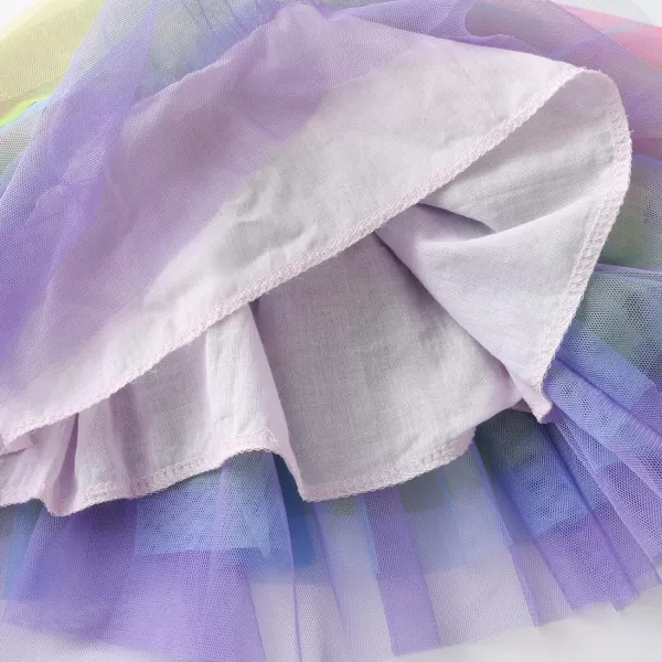 VIKITA Girls Layered Tutu Skirt Party Tulle Skirts Princess Dress Birthday OutfitRainbowsk258