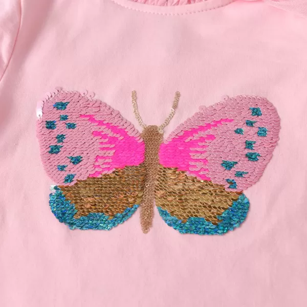 VIKITA Girls Long Sleeve Tees Layered Tulle Cotton Crewneck Sweatshirt Happy Horse Embroidery for Little Kids Fall WinterPinkl3975