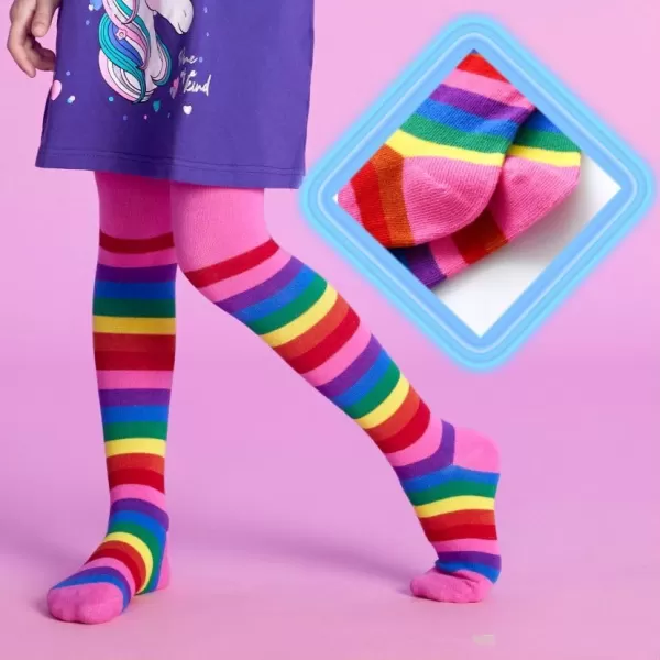 VIKITA Girls Tights Cotton Leggings in Spring Fall Winter Stripe Socks for Girls 38 YearsAf5008