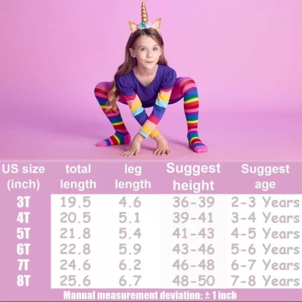 VIKITA Girls Tights Cotton Leggings in Spring Fall Winter Stripe Socks for Girls 38 YearsAf5008