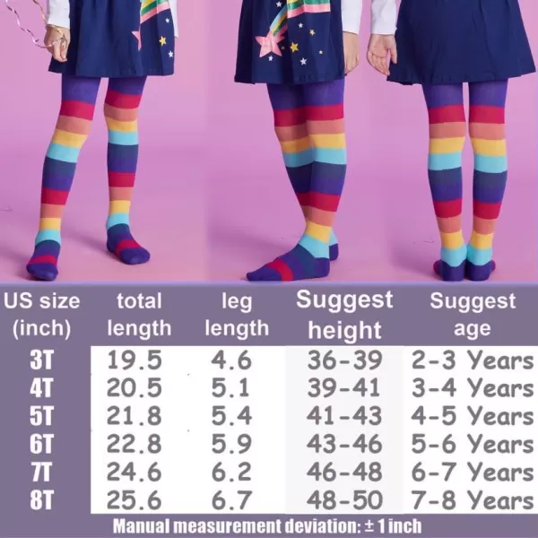 VIKITA Girls Tights Cotton Leggings in Spring Fall Winter Stripe Socks for Girls 38 YearsBf5007