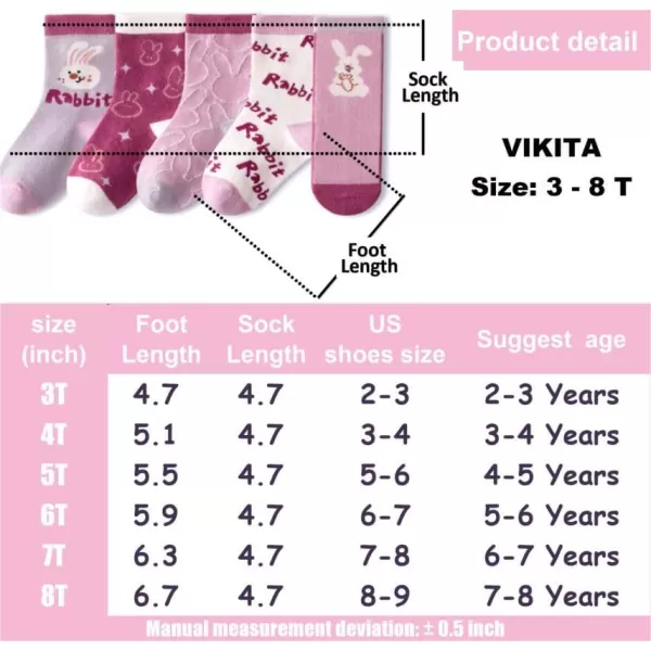 VIKITA Girls Tights Cotton Leggings in Spring Fall Winter Stripe Socks for Girls 38 YearsSml23716