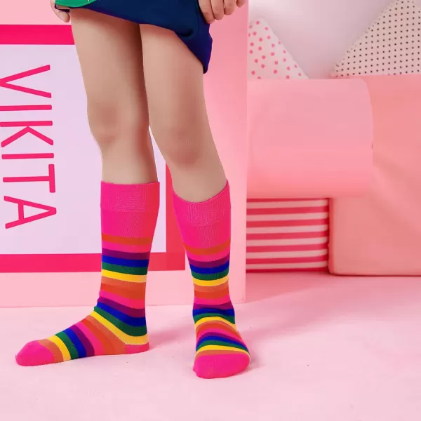 VIKITA Girls Tights Winter Stripe Long Socks for GirlsSf5003