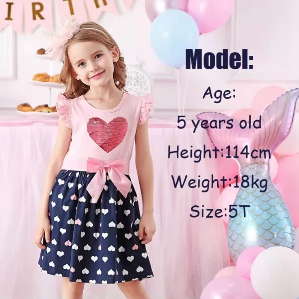 VIKITA Toddler Girls Dresses Short Sleeve Girl Clothes Summer Outfit for Kids 212 Years OldCsh5740