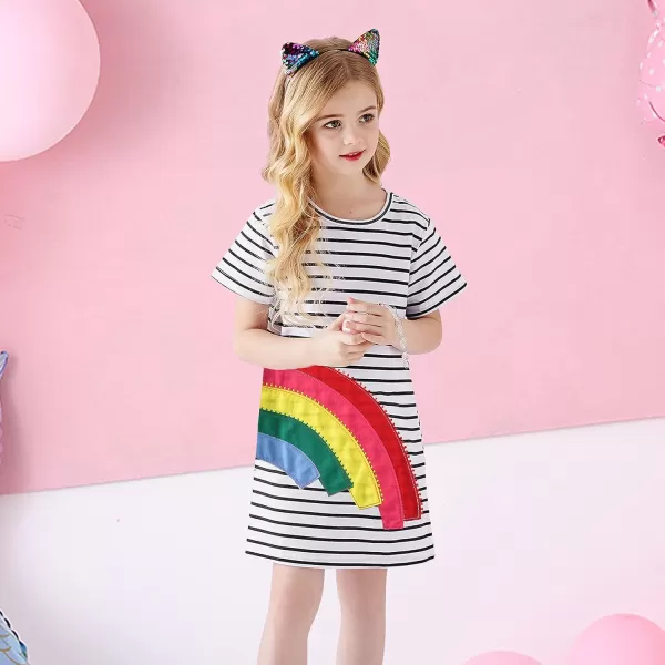 VIKITA Toddler Girls Dresses Short Sleeve Girl Clothes Summer Outfit for Kids 212 Years OldJm6167