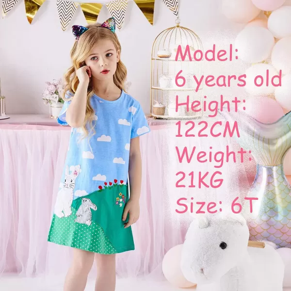 VIKITA Toddler Girls Dresses Short Sleeve Girl Clothes Summer Outfit for Kids 212 Years OldSh7062