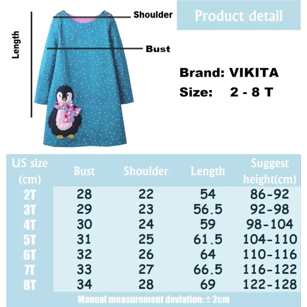 VIKITA Toddler Girls Dresses Winter Hoodie Clothes Colorful Sequins Long Sleeve Cotton Sweatshirt for Little Kids 38 YearsAjm7735