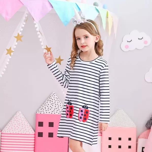 VIKITA Toddler Girls Dresses Winter Long Sleeve Girl Casual Clohtes for Kids 212 Years Xmas GiftBjm7002