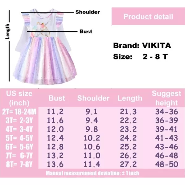 VIKITA Toddler Girls Dresses Winter Long Sleeve Tutu Party Dress for Girl 212 Years Xmas GiftBlh4791