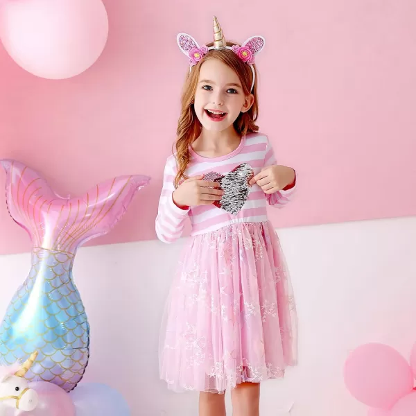 VIKITA Toddler Girls Dresses Winter Long Sleeve Tutu Party Dress for Girl 212 Years Xmas GiftBlh4884