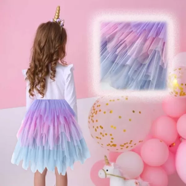 VIKITA Toddler Girls Dresses Winter Long Sleeve Tutu Party Dress for Girl 37 Years Xmas GiftAlh4870