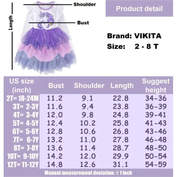 VIKITA Toddler Girls Dresses Winter Long Sleeve Tutu Party Dress for Girl 37 Years Xmas GiftAlh4870
