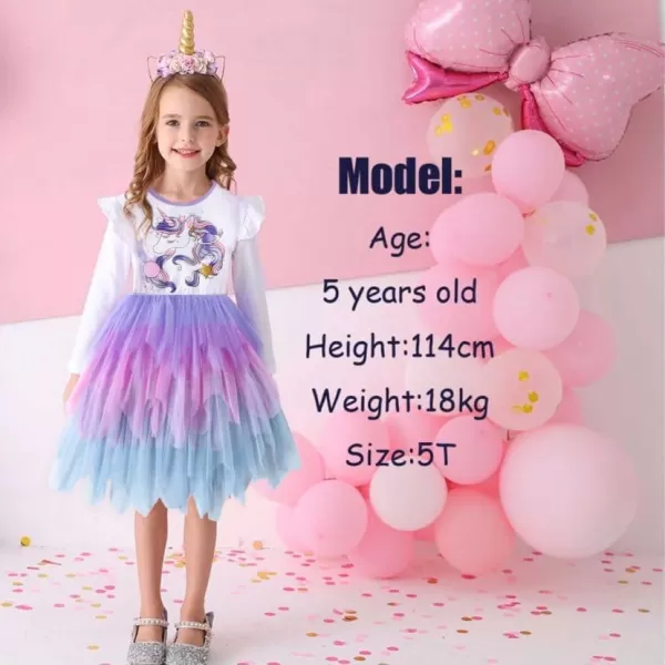 VIKITA Toddler Girls Dresses Winter Long Sleeve Tutu Party Dress for Girl 37 Years Xmas GiftAlh4870
