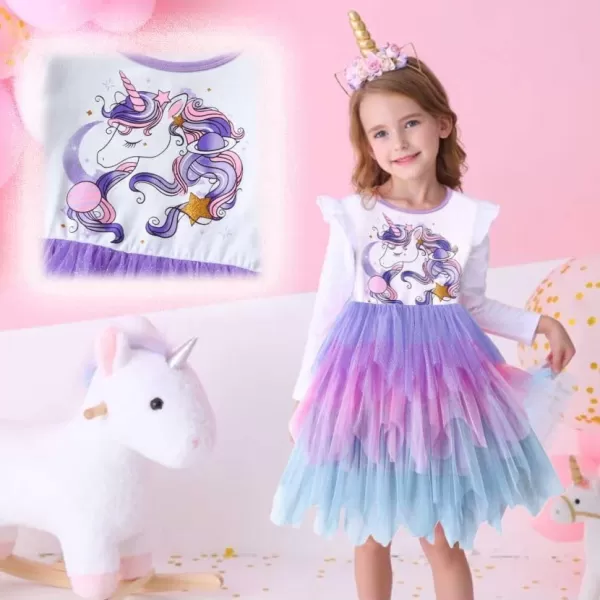 VIKITA Toddler Girls Dresses Winter Long Sleeve Tutu Party Dress for Girl 37 Years Xmas GiftAlh4870