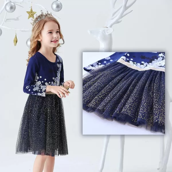 VIKITA Toddler Girls Dresses Winter Long Sleeve Tutu Party Dress for Girl 37 Years Xmas GiftBlh4583