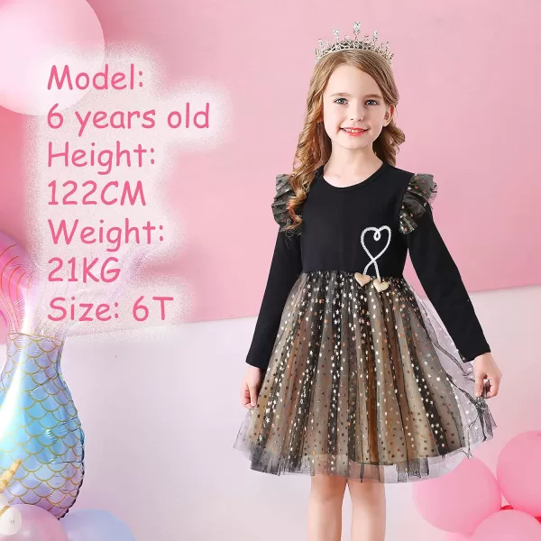 VIKITA Toddler Girls Dresses Winter Long Sleeve Tutu Party Dress for Girl 37 Years Xmas GiftBlh4866