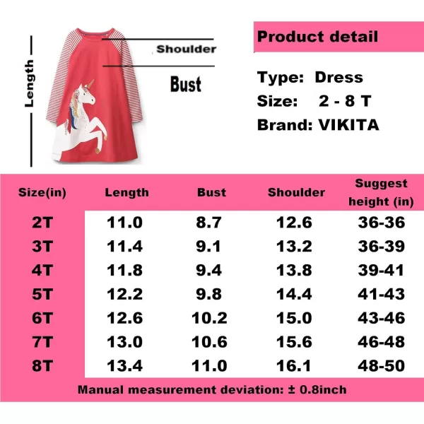 VIKITA Toddler Girls Dresses Winter Longsleeve Hooded Dress Cotton Casual Dresses with Pockets for 212 Years Old GirlsJm7659