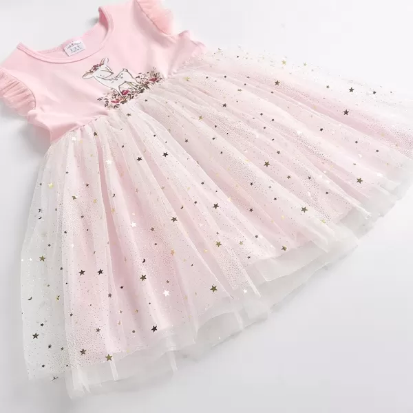 VIKITA Toddler Girls Dresses for Summer Short Sleeve Kid Clothes Party Tutu Dresses for Little Girls28 YearsBsh4784