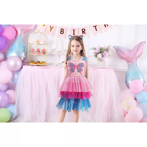 VIKITA Toddler Girls Dresses for Summer Short Sleeve Kid Clothes Party Tutu Dresses for Little Girls28 YearsSh2306