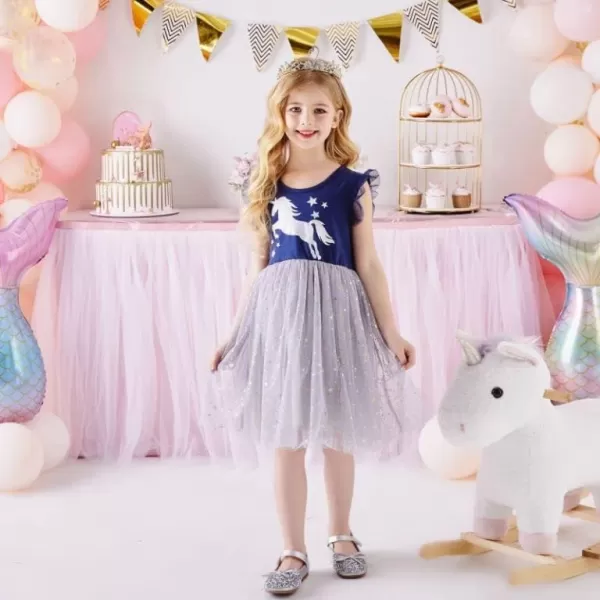 VIKITA Toddler Girls Summer Cotton Dress Sleeveless Soft Tutu Tulle Dresses for School Birthday Outfit1 Packsh4986