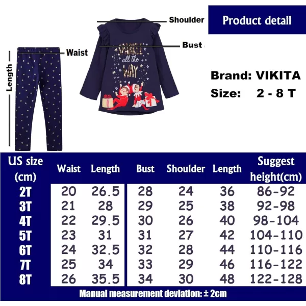 VIKITA girls clothes toddler outfits  little kids shirts  leggings winter fashion clothing sets cute birthday giftsL3977f5588