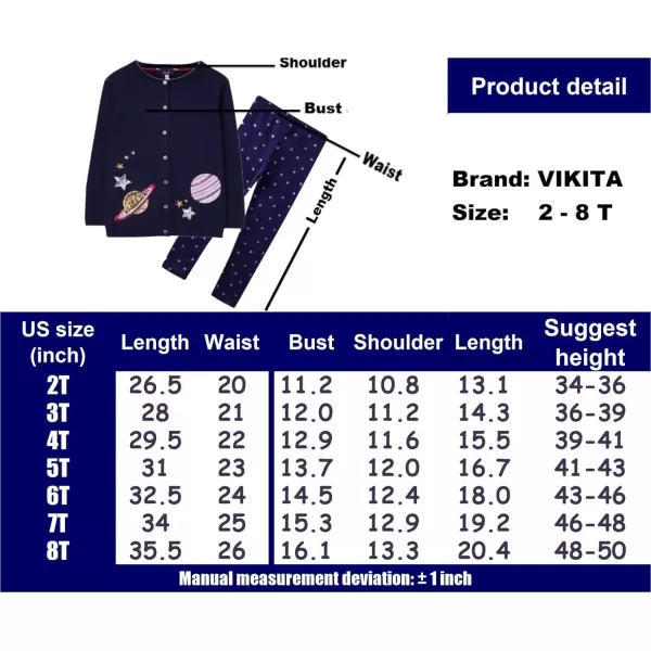 VIKITA girls clothes toddler outfits  little kids shirts  leggings winter fashion clothing sets cute birthday giftsSw3000f5588