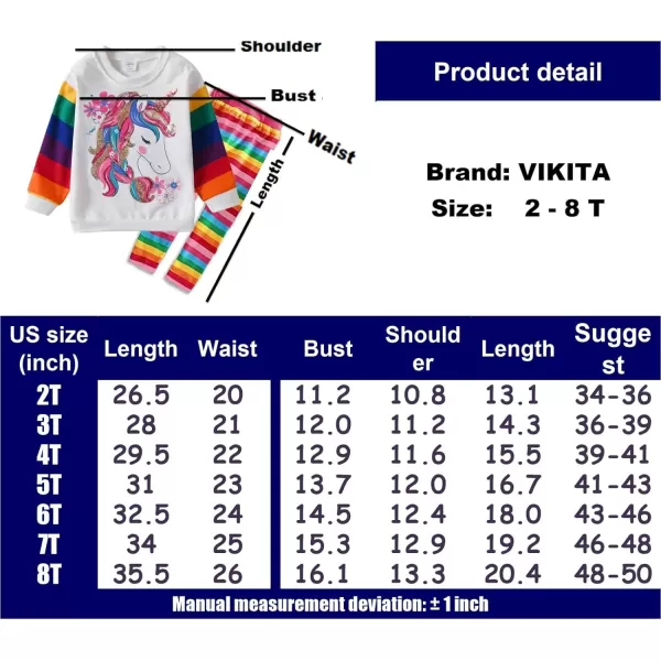 VIKITA girls clothes toddler outfits  little kids shirts  leggings winter fashion clothing sets cute birthday giftsSw3005f5596