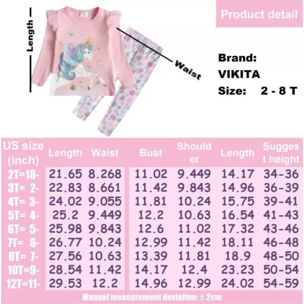 VIKITA girls clothes toddler outfits  little kids shirts  leggings winter fashion clothing sets cute birthday giftsSw3024f5560