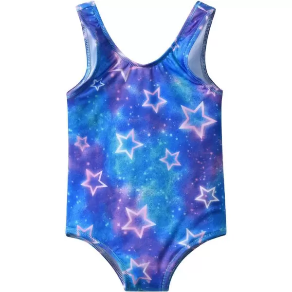 Girls One Piece Swimsuits Toddler Bathing Suit Cute Floral Sport Beach Swimwear for 310 YearsBlue Starssm030