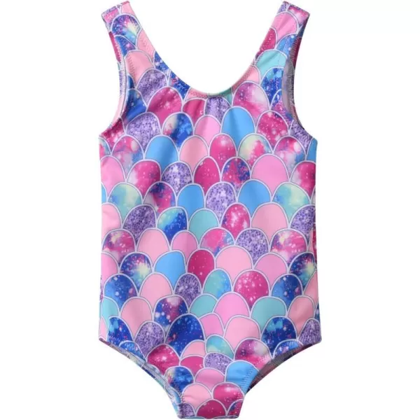 Girls One Piece Swimsuits Toddler Bathing Suit Cute Floral Sport Beach Swimwear for 310 YearsMulti Scalessm029