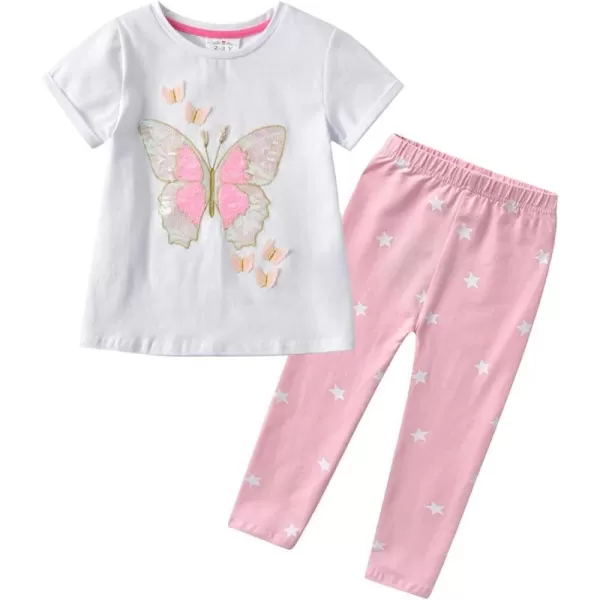 VIKITA Girls Clothes Toddler Outfits  Little Kids Shirts  Leggings Summer Fashion Clothing Sets Cute Birthday GiftsS3960f5582