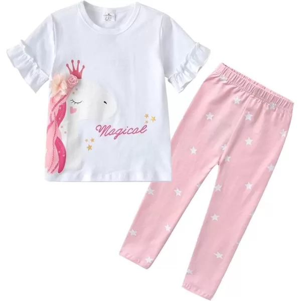 VIKITA Girls Clothes Toddler Outfits  Little Kids Shirts amp Leggings Summer Fashion Clothing Sets Cute Birthday GiftsS4700f5582