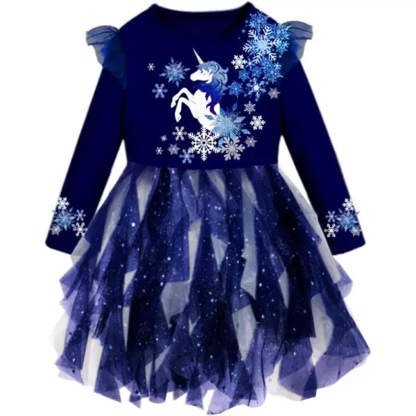 VIKITA Girls Dresses for Winter Long Sleeve Toddler Girls Clothes Party Tulle Dresses for Little Girls212 YearsAlh2302