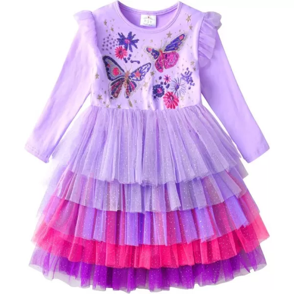 VIKITA Girls Dresses for Winter Long Sleeve Toddler Girls Clothes Party Tulle Dresses for Little Girls212 YearsAlh2308