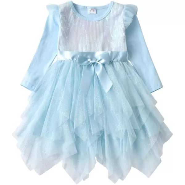 VIKITA Girls Dresses for Winter Long Sleeve Toddler Girls Clothes Party Tulle Dresses for Little Girls212 YearsAlh4988