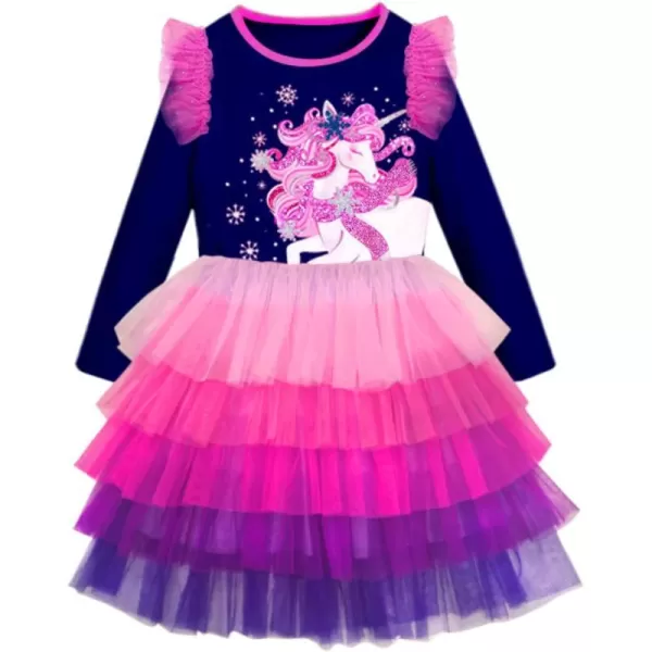 VIKITA Girls Dresses for Winter Long Sleeve Toddler Girls Clothes Party Tulle Dresses for Little Girls212 YearsBlh2310