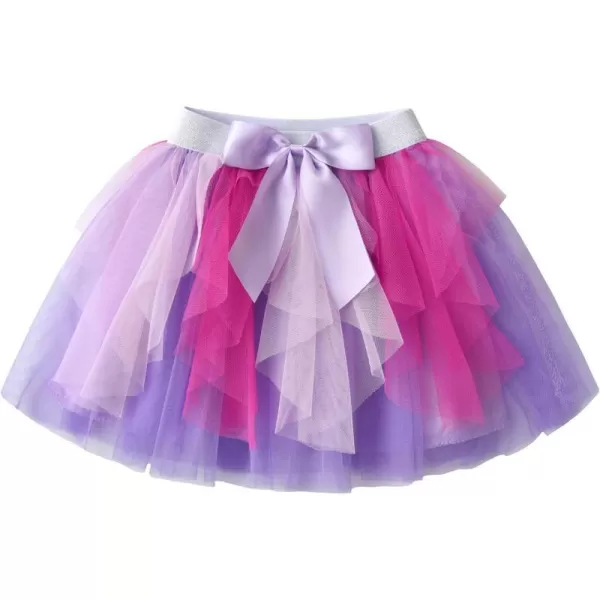 VIKITA Girls Layered Tutu Skirt Party Tulle Skirts Princess Dress Birthday OutfitPurplebowsk260