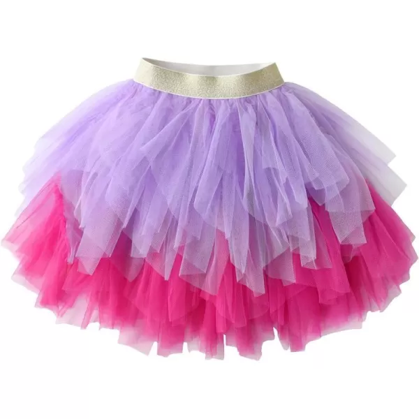 VIKITA Girls Layered Tutu Skirt Party Tulle Skirts Princess Dress Birthday OutfitRoseredsk259